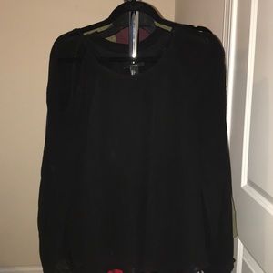 Forever 21 Black Over the Shoulder Blouse